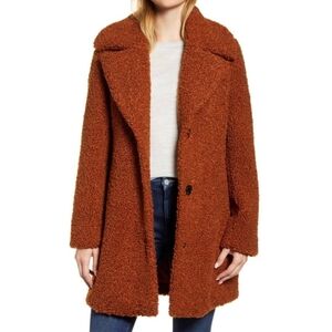 Sam Edelman Brown Teddy Jacket Oversized Plush